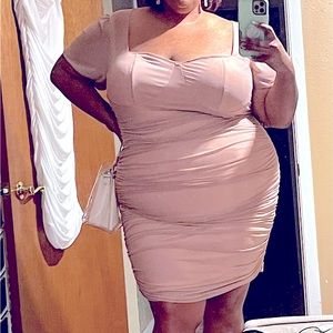 Fashion to Figure Blush Ruched Dress